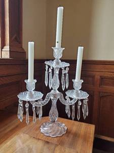 lot 155 image: Crystal Candlestick Chandelier Candelabra