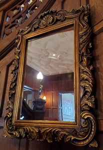 lot 167 image: Large Old Ornate Wall Hanging Mirror