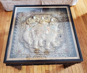 lot 175 image: Ebonized Walnut Table