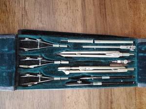lot 184 image: Antique Drafting Set