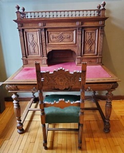 lot 120 image: Antique Desk And Chair