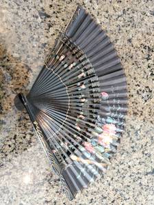 lot 135 image: Hand Painted Fan