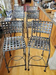 lot 328 image: Six Bar Stools