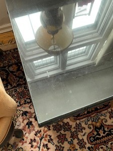 lot 210 image: Glass-Top Coffee Table