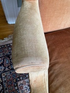 lot 214 image: 2 Upholstered Wing Back Chairs