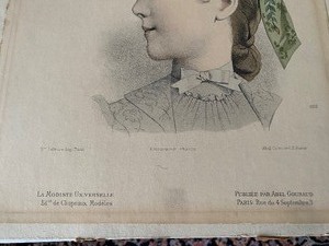 lot 608 image: 2 Old Fashion Engraving Prints.