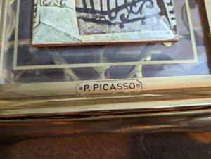lot 68 image: Pablo Picasso Framed Art Piece With Stand