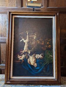 lot 71 image: Signed Oil On Canvas Painting With Lighted Display Frame