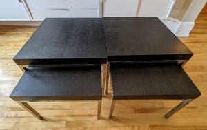 lot 288 image: Four Piece Nesting Coffee Table