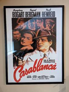 lot 377 image: Framed Casablanca Movie Poster