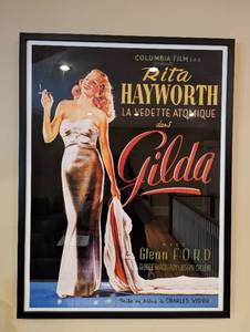 lot 378 image: Framed Gilda Movie Poster