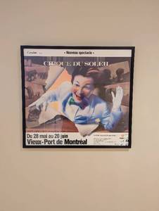 lot 379 image: Framed Cirque Du Soleil Poster