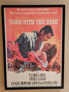 lot 381 image: Framed Gone With The Wind Movie Poster