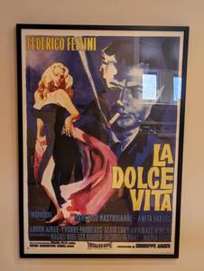 lot 382 image: Framed La Dolce Vita Movie Poster