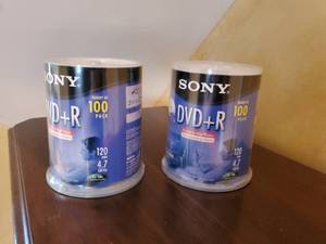 lot 368 image: Two (100) Pack Of Sony Blank DVDR