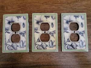 lot 354 image: Set Of Three Artisinal Outlet Covers