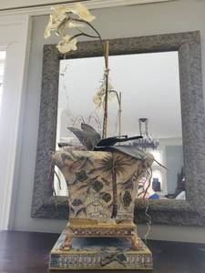 lot 249 image: Faux Orchid And Planter