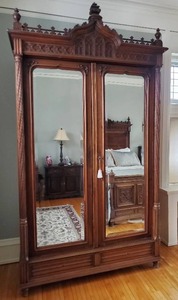 lot 1 image: Antique French Renaissance Armoire