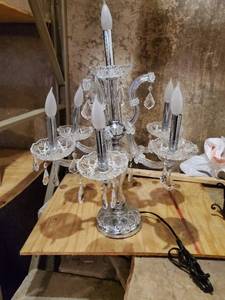 lot 485 image: Metal and Crystal Chandelier