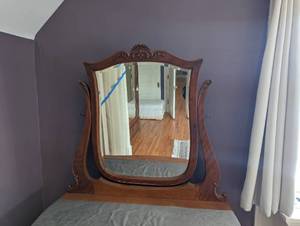 lot 900 image: Antique Dresser with Mirror