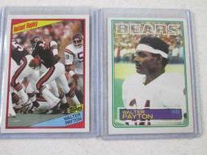 2 Topps 1983 and 1984 Walter Payton...