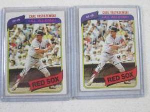 2 Topps 1980 Carl Yastrzemski...