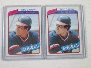 2 Topps 1980 Rod Carew...