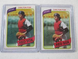 2 Topps 1980 Carlton Fisk...