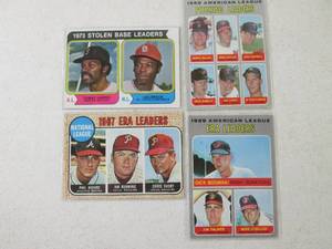 4 Topps 1974 Leaders Cards - Stolen...