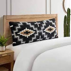 lot 30 image: Pendleton Oversized Sherpa Bolster Pillow  Otero Black