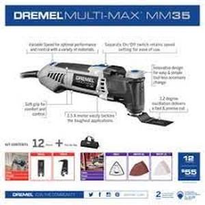 lot 41 image: Dremel Multi-Max 3.5-Amp Corded Oscillating Multi-Tool Kit
