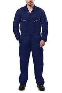 lot 80 image: Kolossus Mens Large Navy Cotton Blend Pro Utility Zip Front Coverall