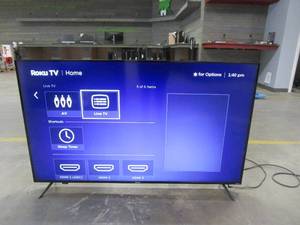 lot 906 image: Element Electronics E4AA65R 65 4K Roku UHD LED TV