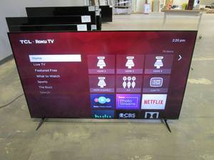 lot 925 image: TCL - 65 Class 4-Series 4K UHD HDR Smart Roku TV (SHADING, HARD TO SEE)