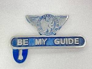 St. Christopher License Plate FOB 5 Inch