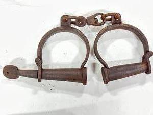 Pair of Rusty Handcuffs