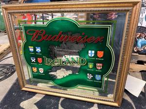 Budweiser Framed Ireland Mirror 31x37
