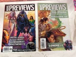 Lot of 2 Marvel Previews Comic Books