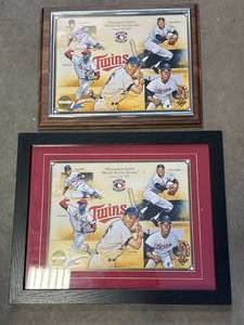 Vintage Framed MN Twins Art
