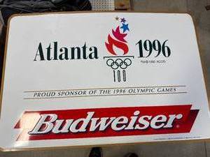 Budweiser Atlanta Olympics Metal Sign 21x32