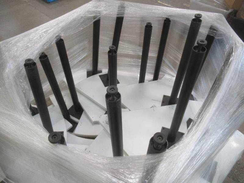 lot 555 image: Misc Office Table Parts - Missing Brackets and Other Pieces