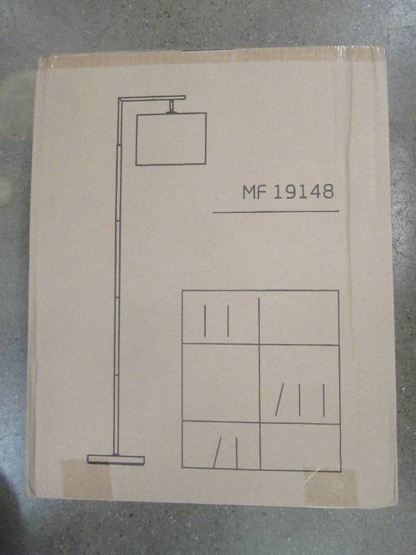 lot 422 image: PESRAE Floor Lamp for Living Room, LED Floor Lamp in Black