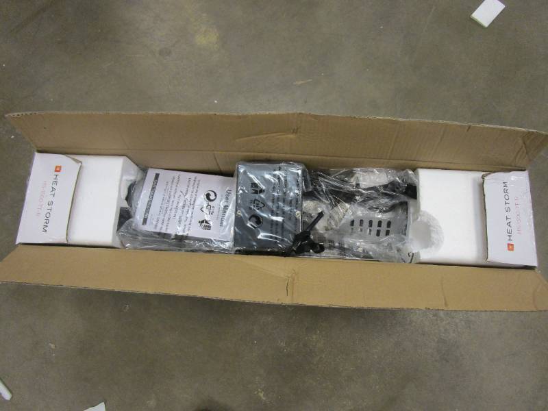 lot 549 image: Heat Storm Tradesman 1,500-Watt Electric Outdoor Infrared Quartz Portable Space Heater with Tripod, WallCeiling Mount and Remote (OPEN BOX)