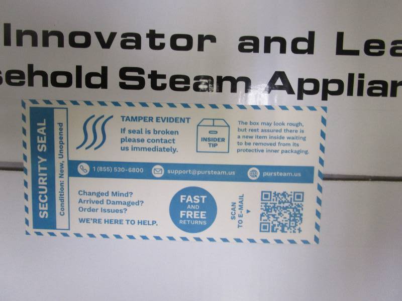lot 232 image: PurSteam Garment Steamer, Heavy Duty Powerful Fabric Steamer with Fabric Brush and Garment Hanger (SEALS ARE NOT BROKEN, NEW)