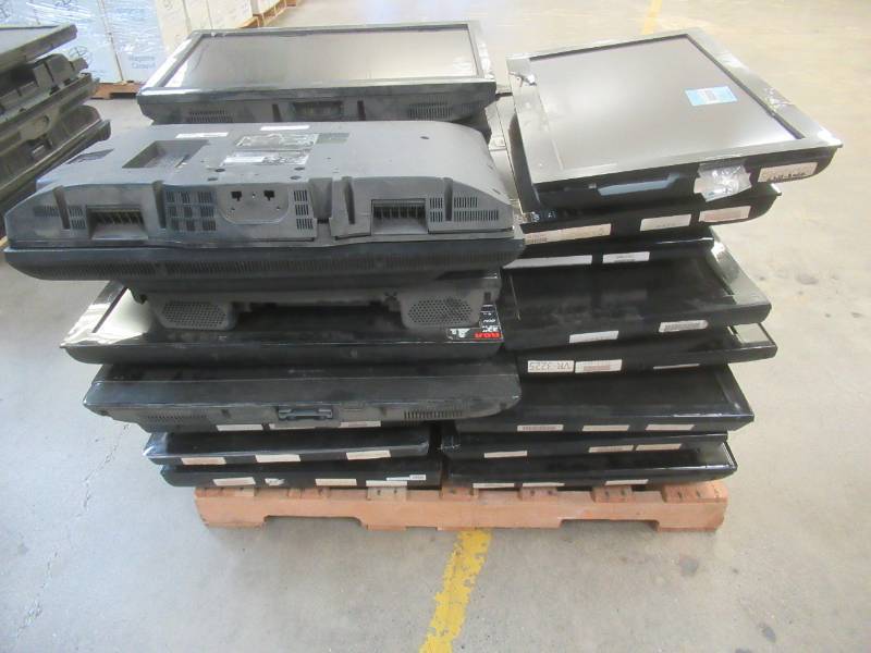 lot 206 image: Pallet of Miscellaneous Older TVs, Used in Warehouse for Testing TV Parts (Approximately 8-10 years Old) - FOR PARTSRESTORE - SOLD AS IS