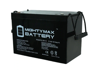 lot 61 image: MIGHTY MAX BATTERY  12V 100Ah SLA AGM Battery for AC Solar Home System (BRAND NEW)