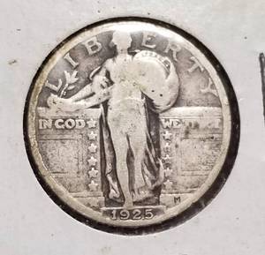 lot 11 image: GROUP OF 4 US STANDING LIBERTY QUARTERS
