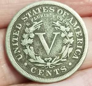 lot 30 image: 1896 US LIBERTY NICKEL VG-FINE