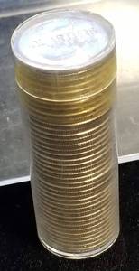 lot 42 image: BU ROLL OF 1962 WASHINGTON SILVER QUARTERS 39 COINS