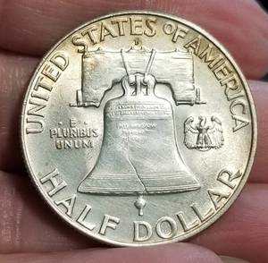 lot 44 image: 1950-D US FRANKLIN HALF DOLLAR UNC
